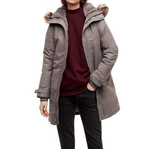 Aritzia Tna Avoriaz Grey Goose Down Water Resistant Parka Coat Jacket Size Small